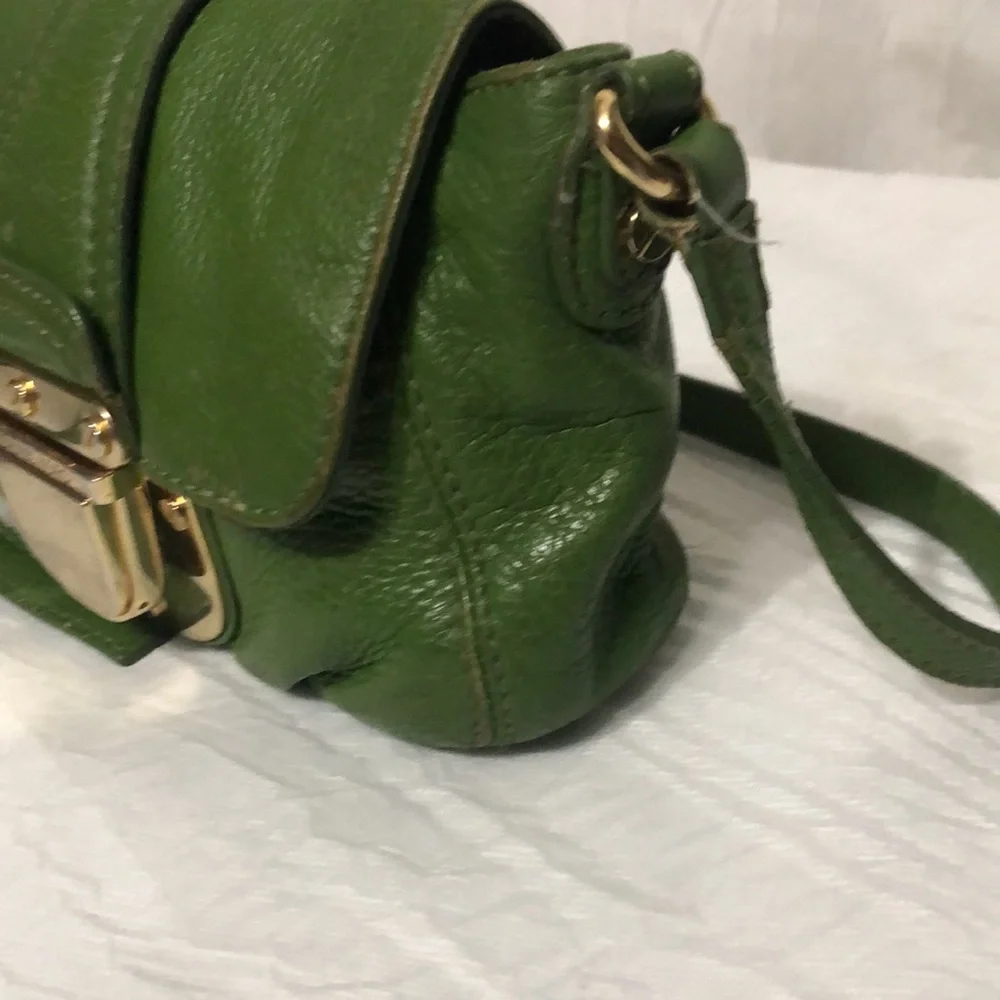 Michael Kors Mini Green Leather Crossbody Bag